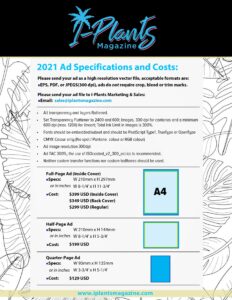 I Plants Magazine 2021 Advertising options and ad specs